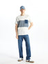LC Waikiki Crew Neck Short Sleeve Striped Combed Cotton Men's T-shirt